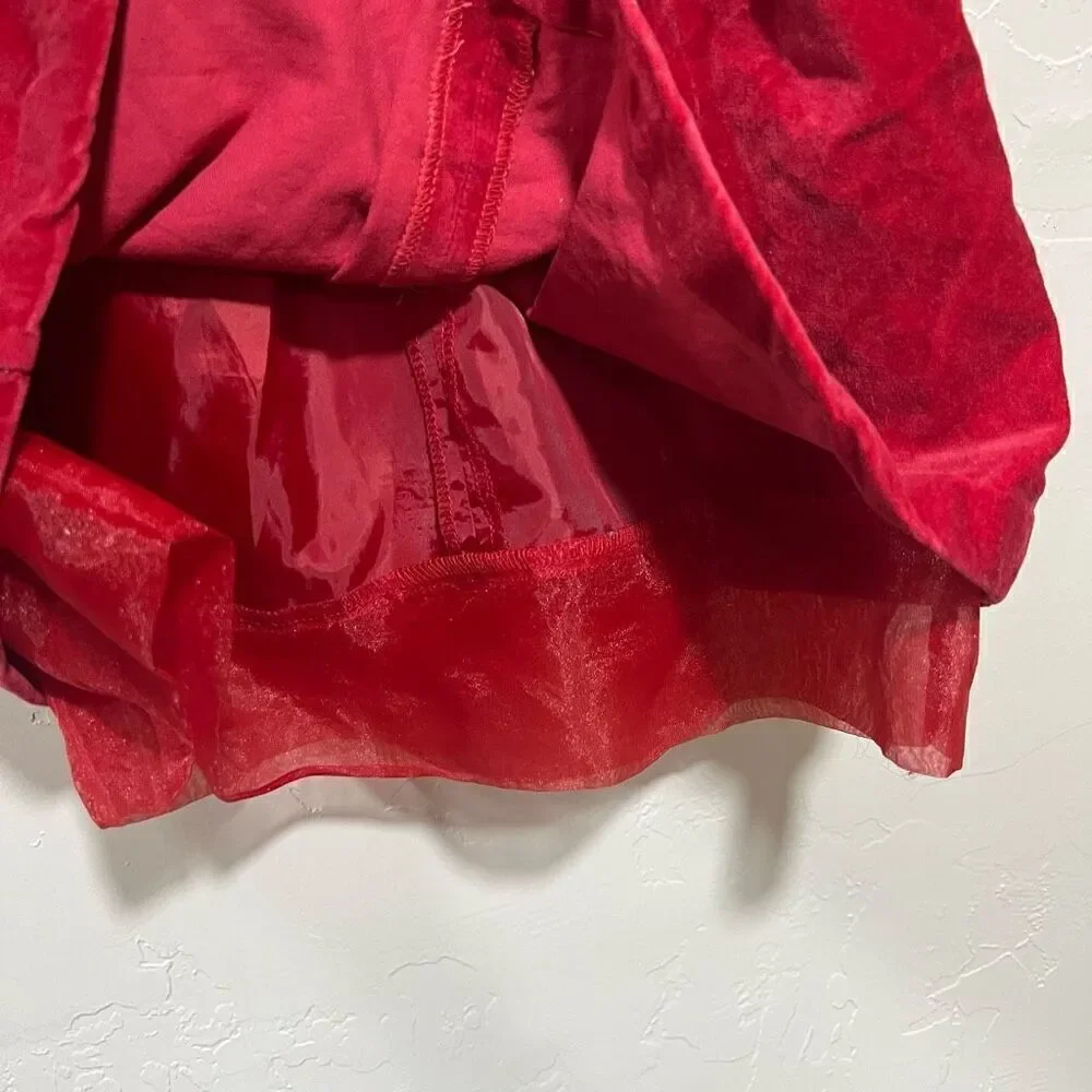 Old Navy Baby Girl Red Velvet Dress 18-24mo